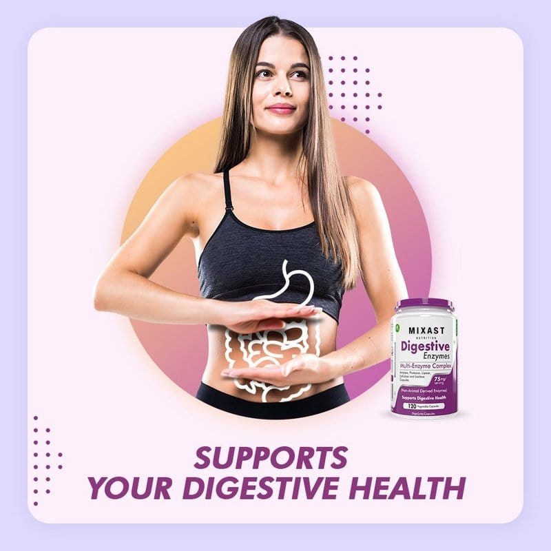 MIXAST® Digestive Enzyme, Support Digestive Health- Multi-Enzyme Complex