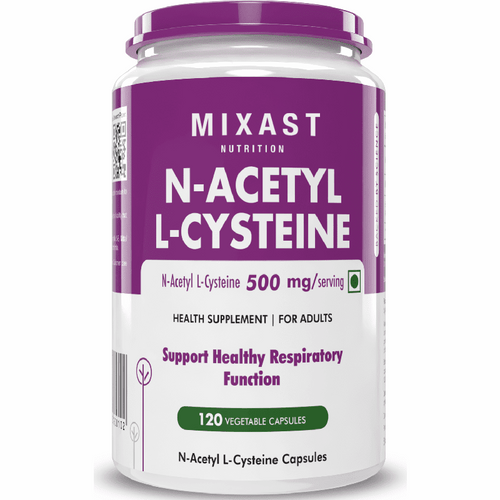 N-Acetyl L-Cysteine, Support Healthy Respiratory function (NAC) - Non-GMO -Gluten Free -Pack of 120 Veg. Capsules