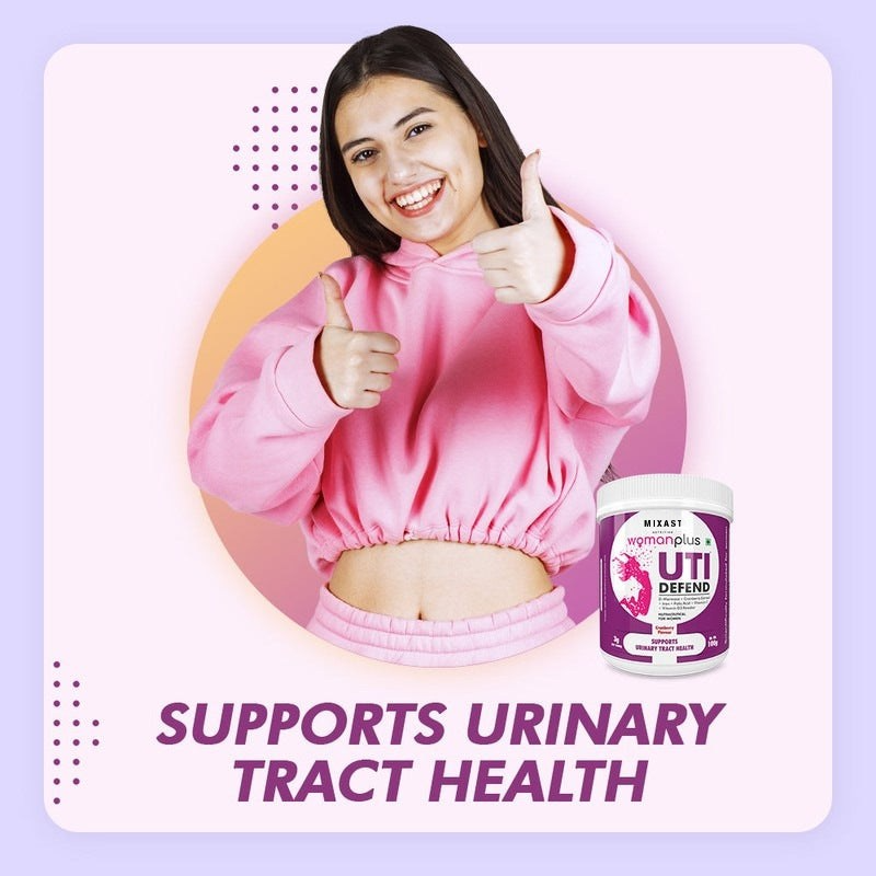 Woman Plus UTI, Supports Urinary Tract Health Defend Cranberry Flavour Powder 100g
