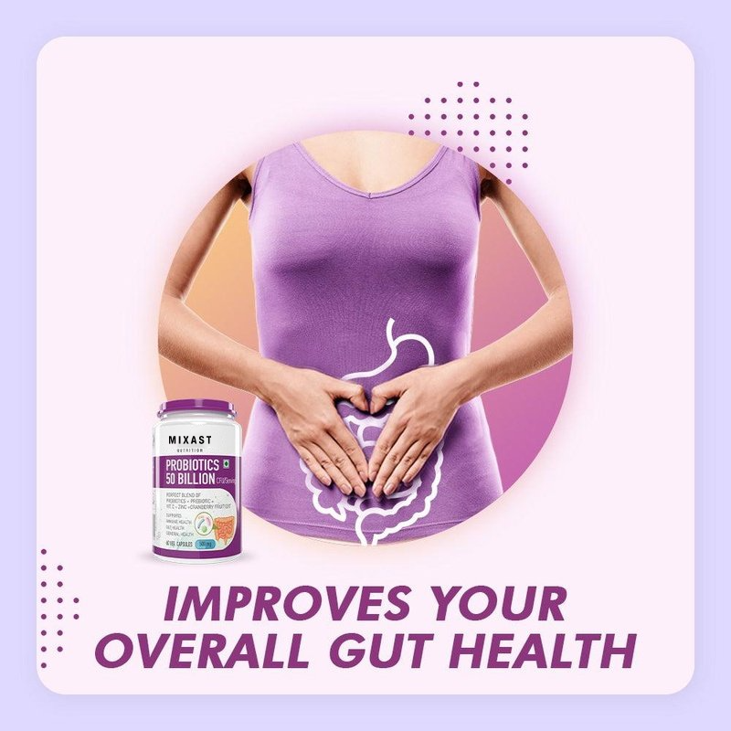Probiotics 50 Billion CFU | Immune Gut Health, Multi-Strains, Targeted Release | 60 Veg. Capsules