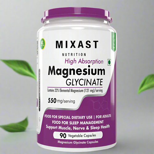 Magnesium Glycinate High Absorption for Sleep, Cramps, & Nerves Health -550mg