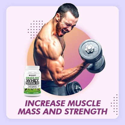 MIXAST® Made from Grass-Fed Cow's Milk Whey Protein Isolate | No Artificial Flavour, Colour or Sweetener | No Additives or Preservatives | No Hormones or Heavy Metal