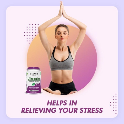MIXAST® L-Theanine, Support cognitive Support Health relaxation 120 Veg Capsules