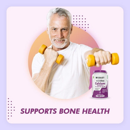 MIXAST® BoneMax Calcium with Magnesium, Bone Health Complex Vitamin D3 & Vitamin K2- Mk7