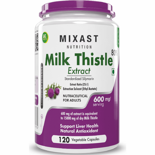 Milk Thistle Supplement 600mg Extract - Supports Liver Health and Antioxidant (Silymarin)