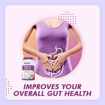 Probiotics 50 Billion CFU | Immune Gut Health, Multi-Strains, Targeted Release | 60 Veg. Capsules