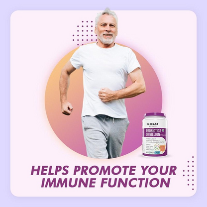 Probiotics 50 Billion CFU | Immune Gut Health, Multi-Strains, Targeted Release | 60 Veg. Capsules